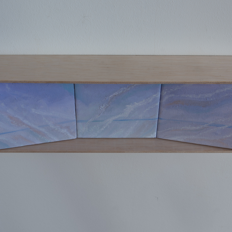 Ideeën uit de Lucht - 2026 - 32x11x5 cm - Olieverf op canvas, hout